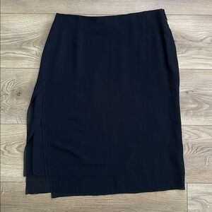 Akris Bergdorf Goodman‎ Black 100% Silk Skirt US 8 Made in Italy